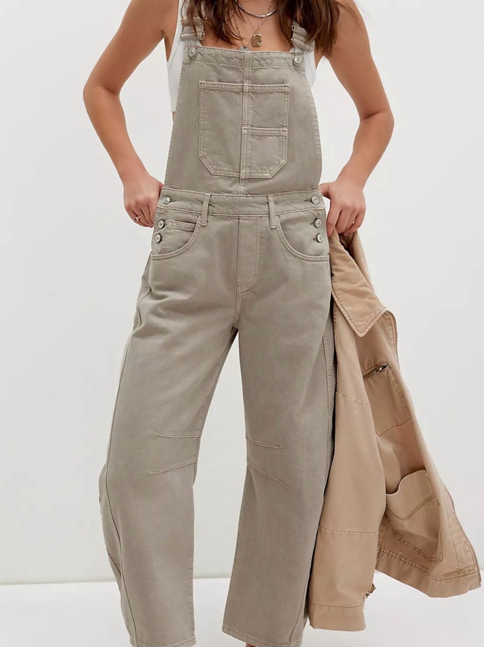 We The Free Good Luck Barrel Overalls